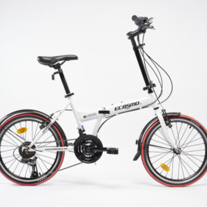 white fold up bike