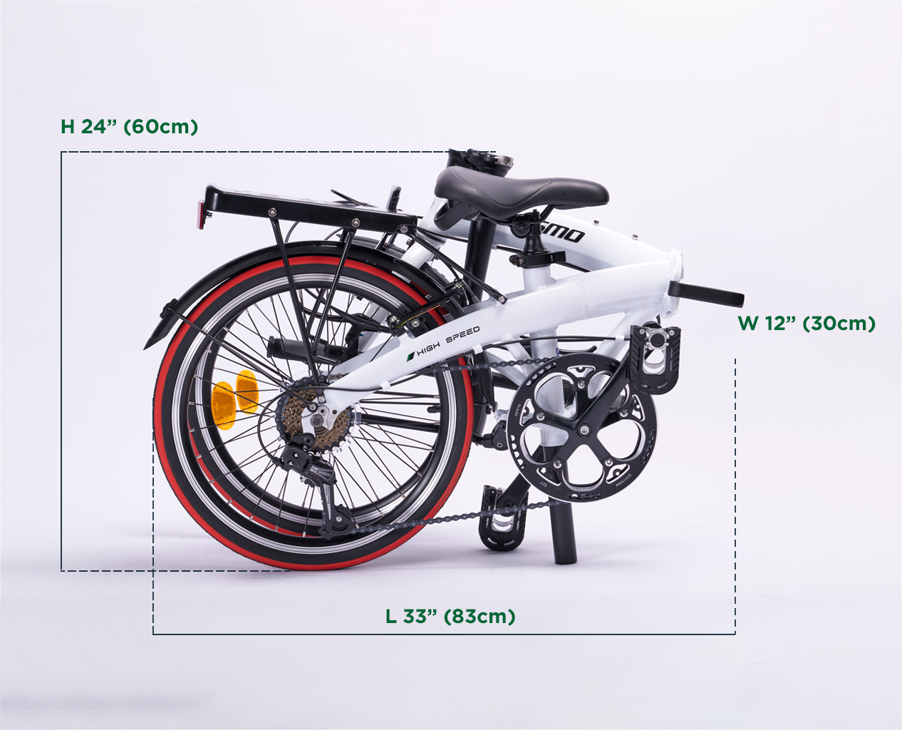 white foldable cycle