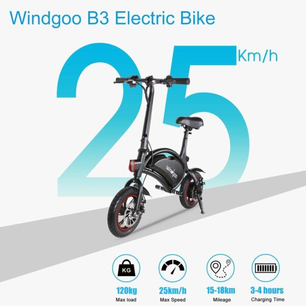 Windgoo Folding Compact Electric Scooter 350W 12 Inch City Electric Bike Urban Commuter