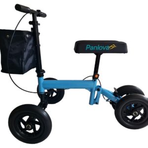 Adjustable Medical Folding Steerable Leg Knee Walker Scooter With Basket